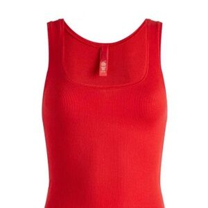 SKIMS Scarlet Red  Ribbed Top 2x
